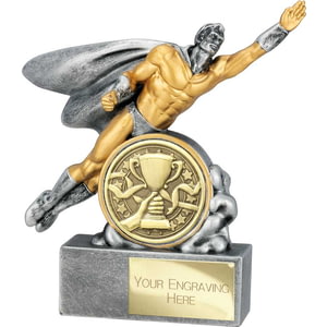 Hero Male Recognition Award Antique Silver 140mm