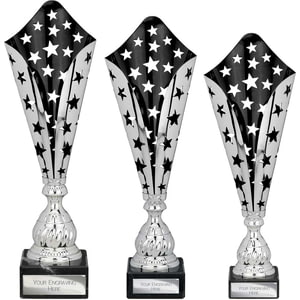 Galaxy Laser Trophy Silver & Black