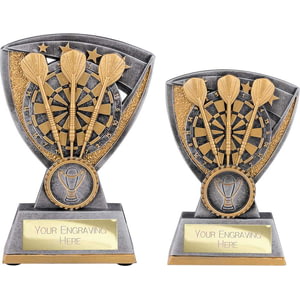 Optimum Darts Resin Award Antique Silver & Gold