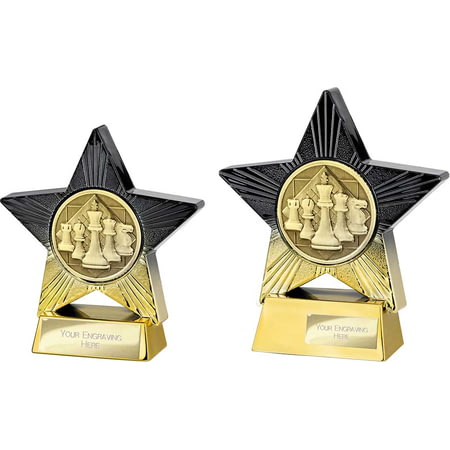 Superstar Chess Award Black & Gold