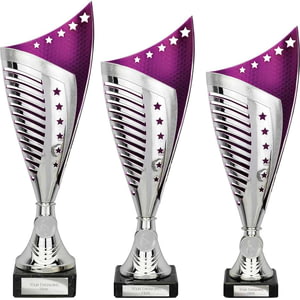 Nebula Trophy Silver & Purple