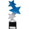 Trinity Star Multisport Plastic Trophy Blue & Silver