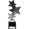 Trinity Star Multisport Plastic Trophy Black & Silver