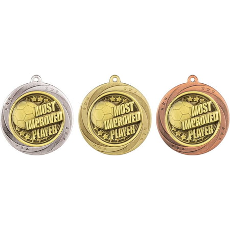 Superstar Most Improved Player Medal Gold 60mm