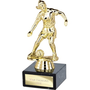 Dominion Female Football Trophy Gold 140mm