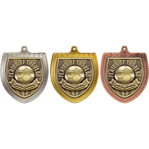 Cobra Football Player of the Year Shield Medal Gold 75mm