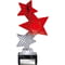 Trinity Star Multisport Plastic Trophy Red & Silver