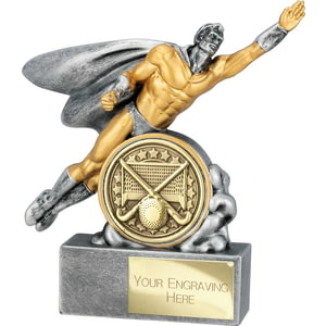 Hero Male Hockey Award Antique Silver 140mm