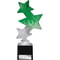 Trinity Star Multisport Plastic Trophy Green & Silver