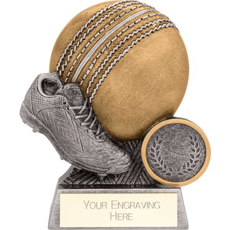 Exodus Cricket Award Antique Gold & Silver 80mm