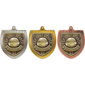 Cobra Football Top Goal Scorer Shield Medal Gold 75mm