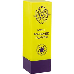 Prodigy Tower Most Improved Award Yellow & Purple 160mm