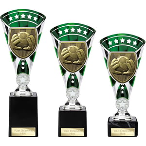 Cobra Star Cup Football Goal Keeper Silver & Green