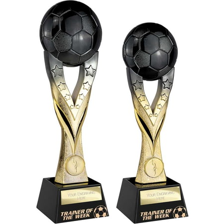 Extreme Football Trainer of Year Award Carbon Black & Gold 290m