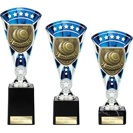 Cobra Star Cup Lawn Bowls Silver & Blue