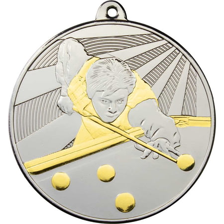 Premiership Pool Medal Gold & Silver 60mm