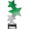 Trinity Star Multisport Plastic Trophy Green & Silver