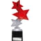 Trinity Star Multisport Plastic Trophy Red & Silver