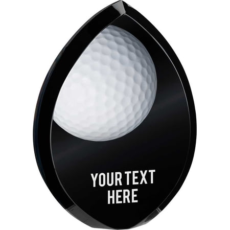 Supremacy Golf Ball Glass Award Black 160mm (30mm Thick)