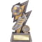 Strike Bolt Football Award Antique Silver & Gold