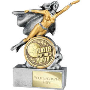 Hero Female Player of Month Award Antique Silver 140mm