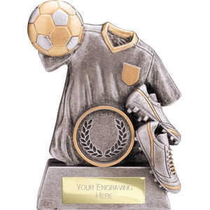 Spirit Football Resin Award Antique Silver & Gold 100mm