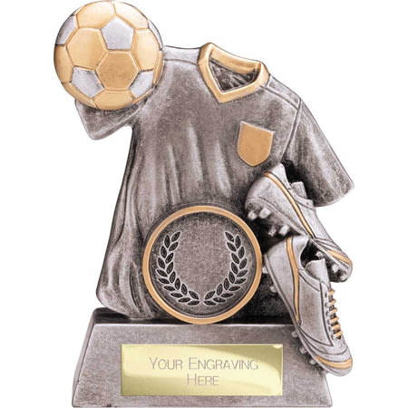 Spirit Football Resin Award Antique Silver & Gold 100mm