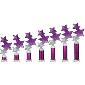 Trinity Star Multisport Tube Trophy Purple & Silver