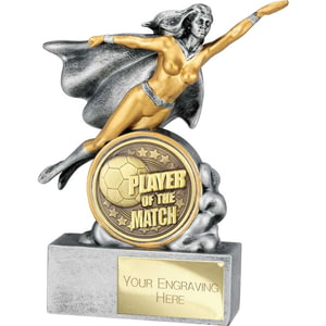 Hero Female Player of Match Award Antique Silver 140mm