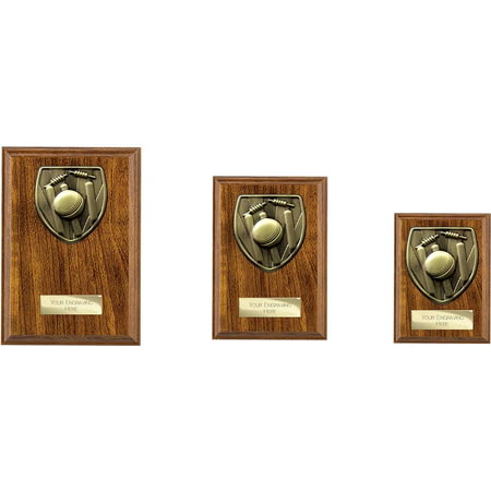 Cobra Plaque Cricket Award Walnut