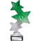 Trinity Star Multisport Plastic Trophy Green & Silver