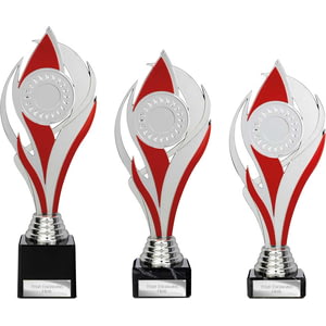 Volcano Trophy Silver & Red