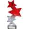 Trinity Star Multisport Plastic Trophy Red & Silver