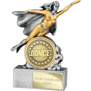 Hero Female Dance Award Antique Silver 140mm