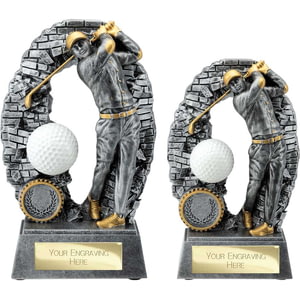 Blast Out Golf Male Resin Award Antique