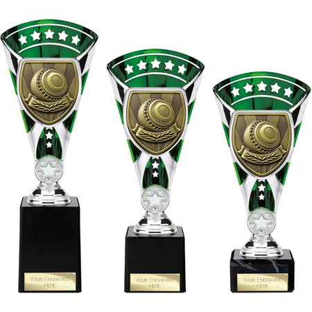 Cobra Star Cup Lawn Bowls Silver & Green