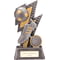 Strike Bolt Football Award Antique Silver & Gold