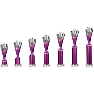 Rodeo Multisport Tube Trophy Silver & Purple