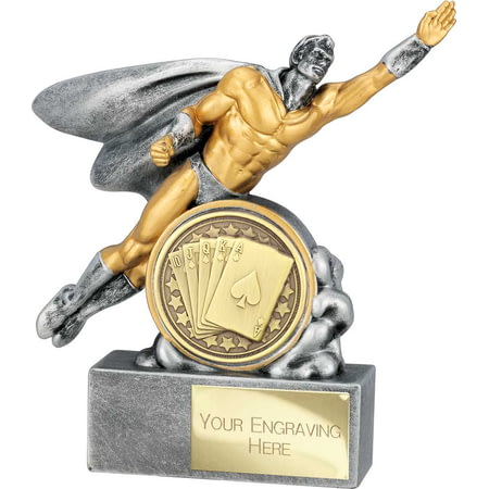 Hero Male Cards Award Antique Silver 140mm