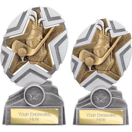 The Stars Golf Bag Award Silver & Gold