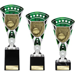 Cobra Star Cup Netball Silver & Green