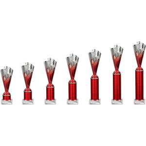 Rodeo Multisport Tube Trophy Silver & Red