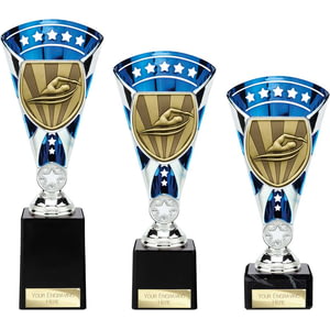 Cobra Star Cup Swimming Silver & Blue