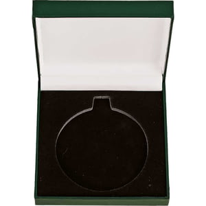 Classic Leatherette Medal Box Green for 50mm medal 85x85x25mm