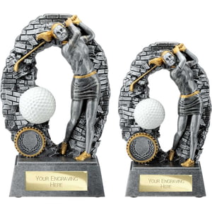 Blast Out Golf Female Resin Award Antique