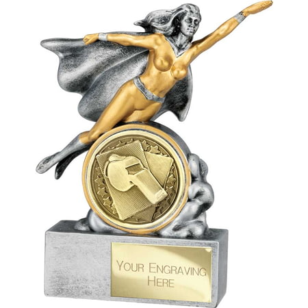 Hero Female Referee Award Antique Silver 140mm